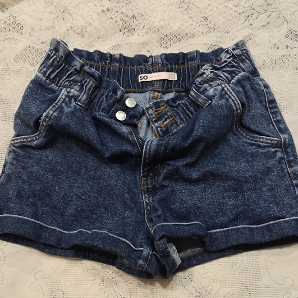 SO Pants - SO Good For Life High Rise Dark Blue Denim Mom Short 9/29 W